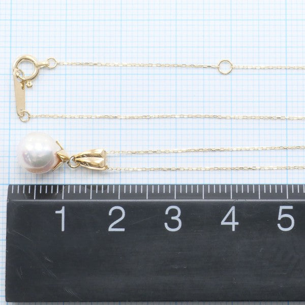 18K Yellow Gold Pearl Necklace for Women - Elegant Pearl Jewelry Gift for Wedding, Anniversary & Special Occasions