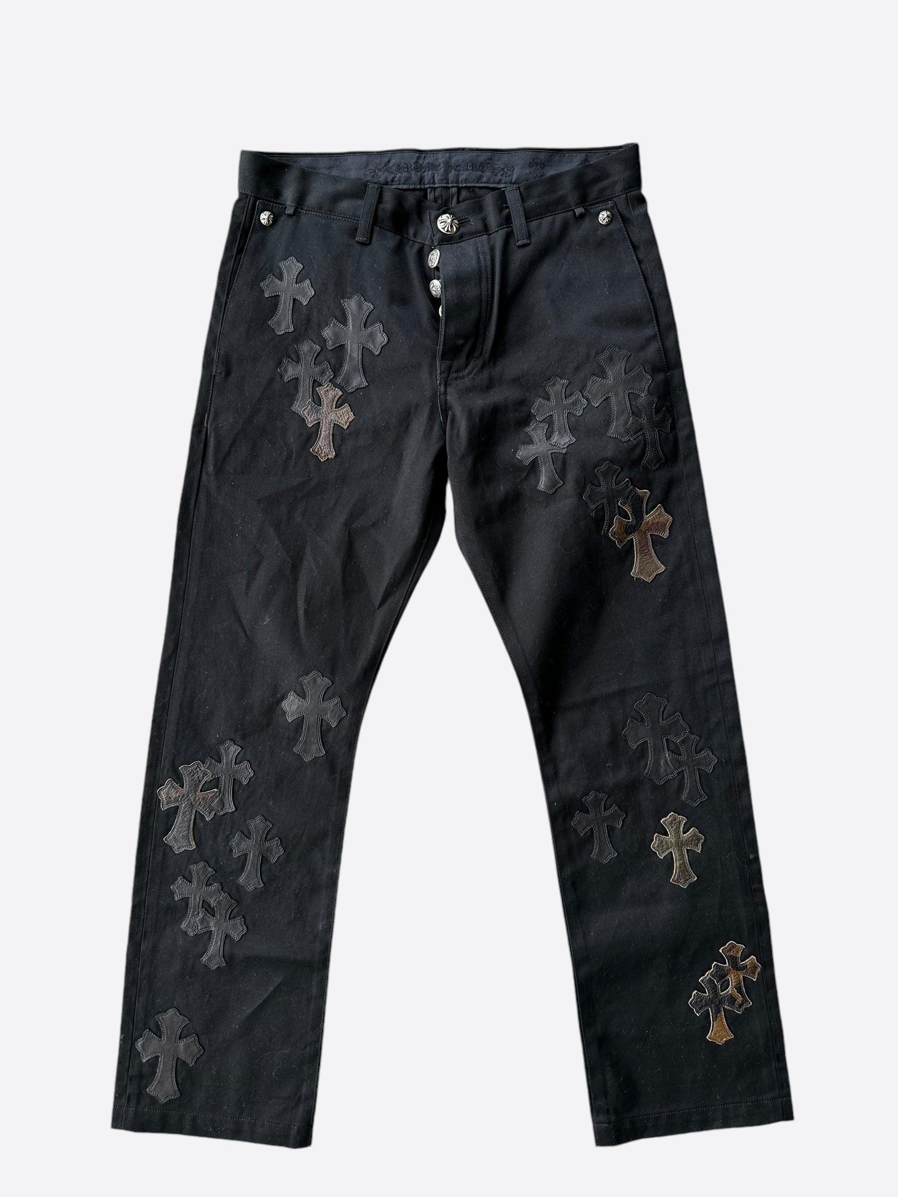 Chrome Hearts Black Camouflage Cross Patch Chino Pants for Men - Stylish Streetwear & Casual Fashion - Perfect for Urban Outfits, Night Out, and Hip-Hop Style