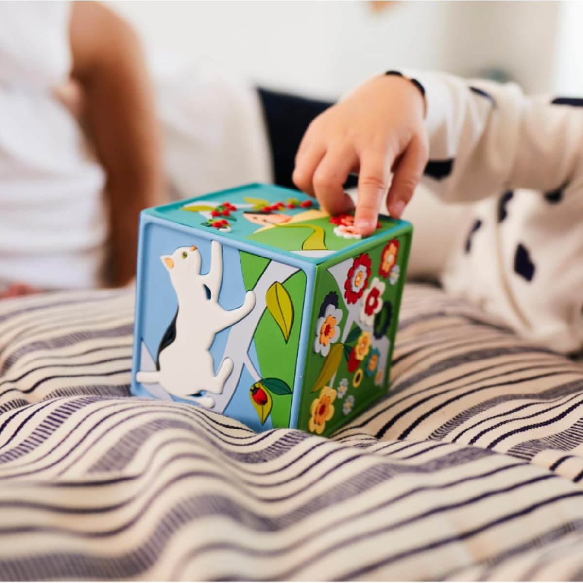 Joyeuse Ma 1st Storyteller - Story Box with 50 Lullabies & Wake-Up Games - Interactive Baby Toy Gift - Made in France - USB Cable Included - Perfect for Bedtime, Playtime & Early Childhood Development