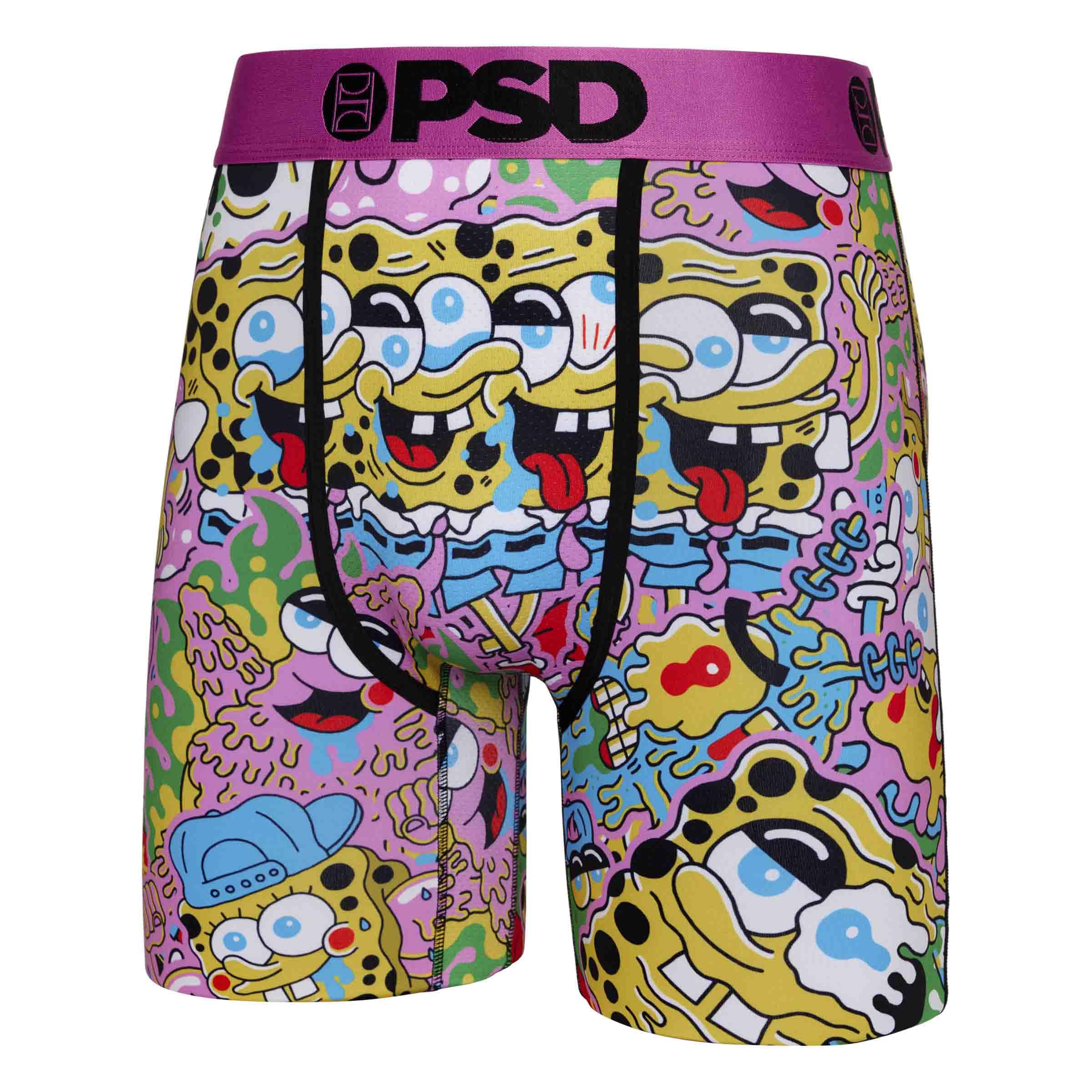Spongebob Squarepants Men's Boxer Briefs - Soft Breathable Underwear with Moisture-Wicking Fabric for All-Day Comfort | Perfect for Lounge, Sleep & Everyday Wear