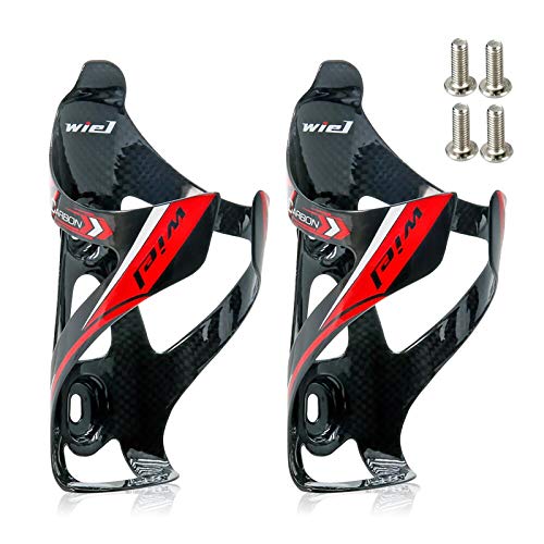 2Pcs Black Red 3K Glossy