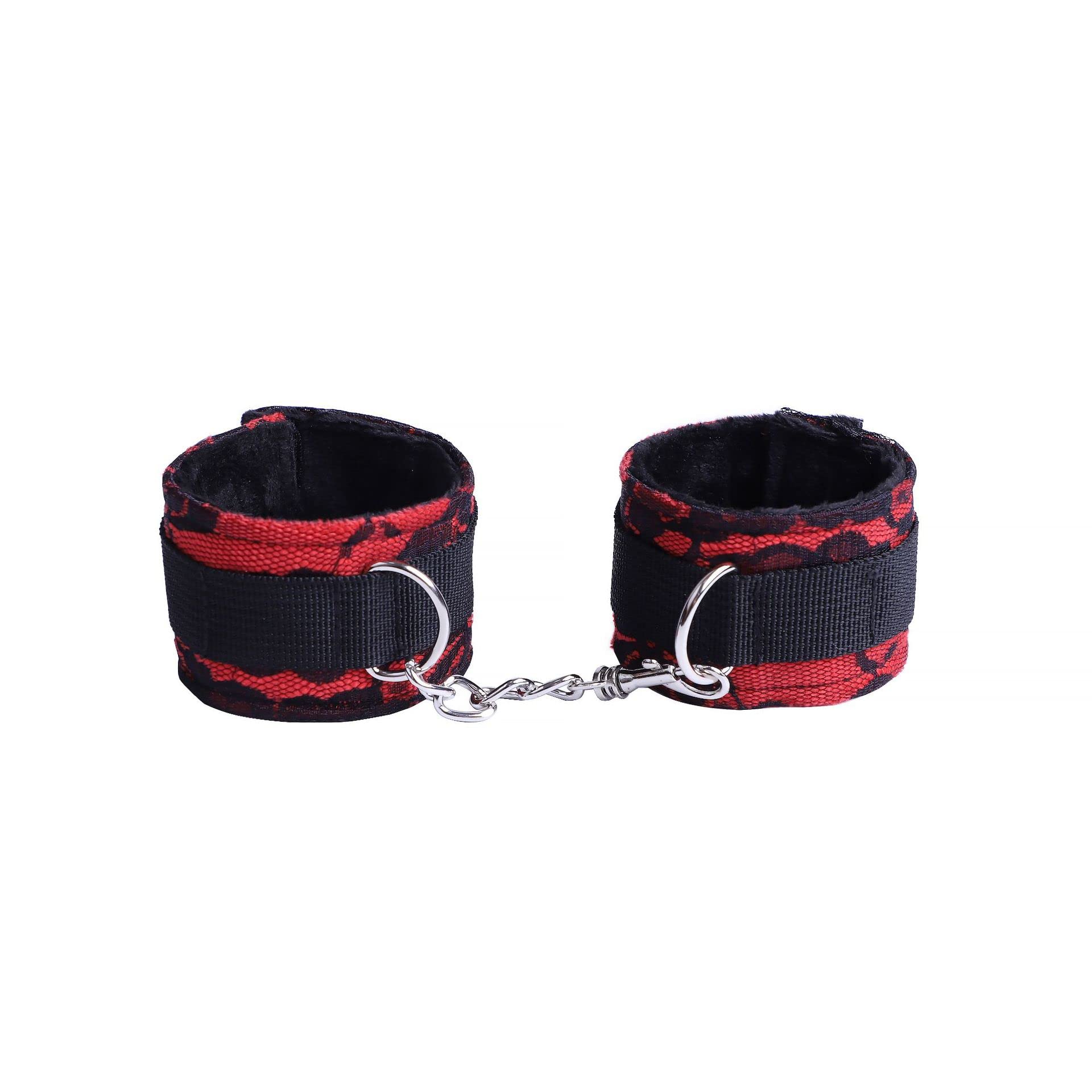 Punk Fluffy Wrist Hand Bangle Bracelet - Adjustable Plush Role Play Exercise Bands for Yoga, Gym & Cosplay - Soft Leash Chain for Home Workouts, Parties & Jewelry Accessories