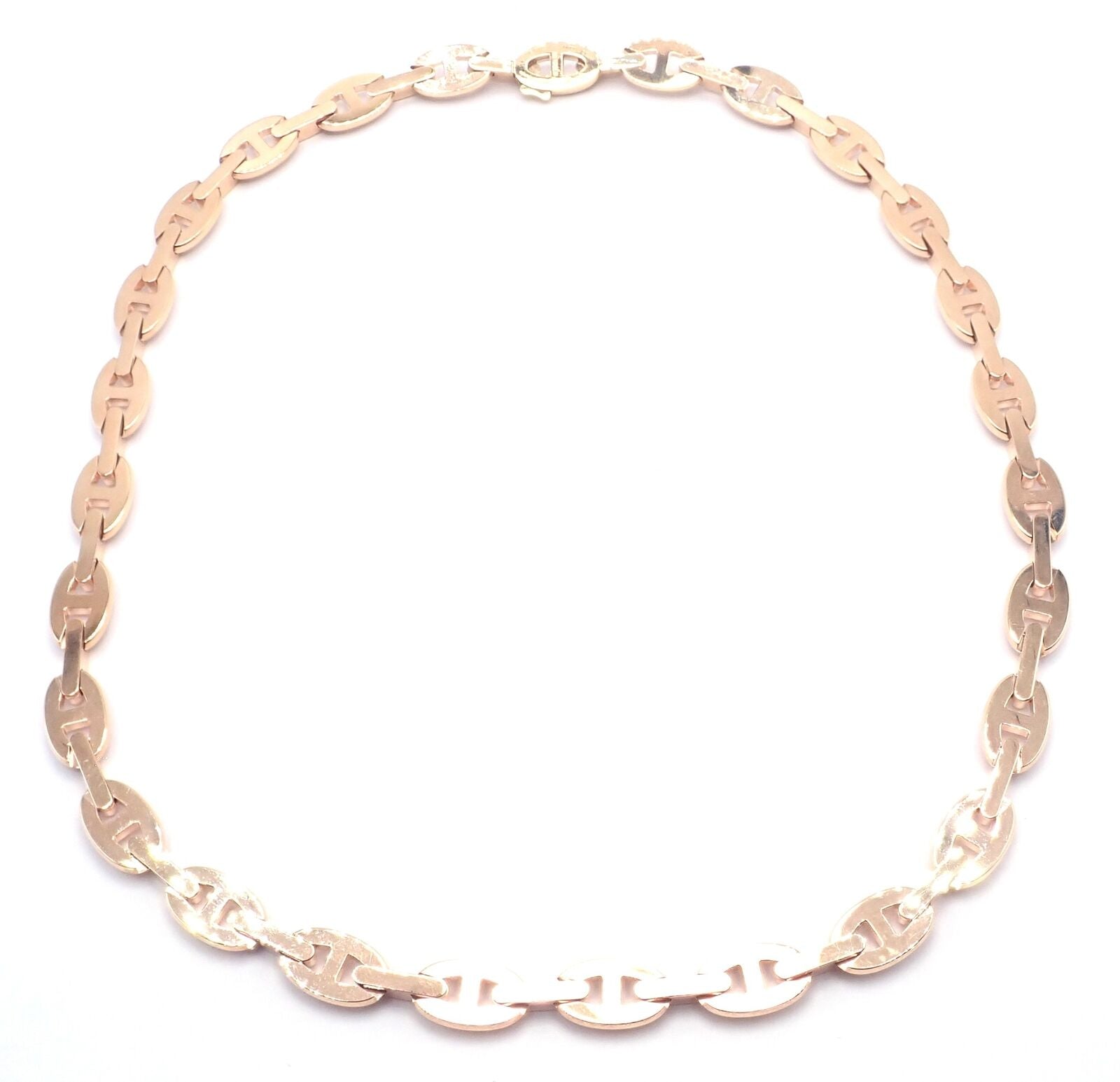 Authentic Hermes Chaine d'Ancre Enchaine 18K Rose Gold Diamond Link Necklace - Luxury Jewelry for Women, Perfect Gift for Anniversary & Special Occasions