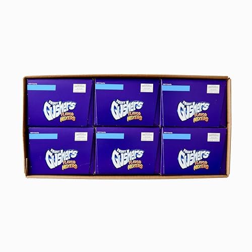 Gushers Flavor Mixers Fruit Snacks - Gluten-Free Variety Pack (8 Pouches x 4.25oz, Pack of 6) | Perfect for School Lunches, Office Snacks & On-the-Go Energy Boost