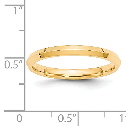 14K Yellow Gold 2.5mm Knife Edge Comfort Fit Wedding Band Ring for Men & Women - Perfect for Engagements, Anniversaries and Everyday Wear