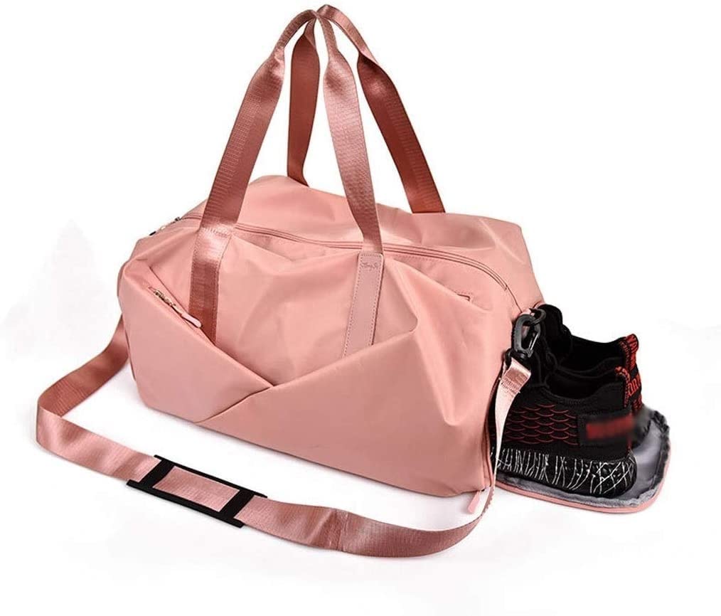Premium Sports Gym Bag & Travel Duffel Bag with Shoe Compartment - Water-Resistant Luggage for Men & Women - Ideal for Fitness, Workouts, Yoga & Outdoor Travel (Pink) - Perfect for Gym, Sports Club & Weekend Getaways