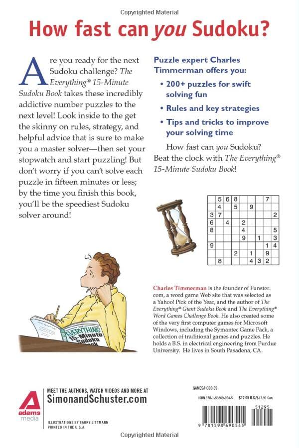 Everything 15-Minute Sudoku Book: 200+ Puzzles With Step-by-Step Solving Instructions | Perfect for Commuting, Travel & Brain Training (Everything® Series)