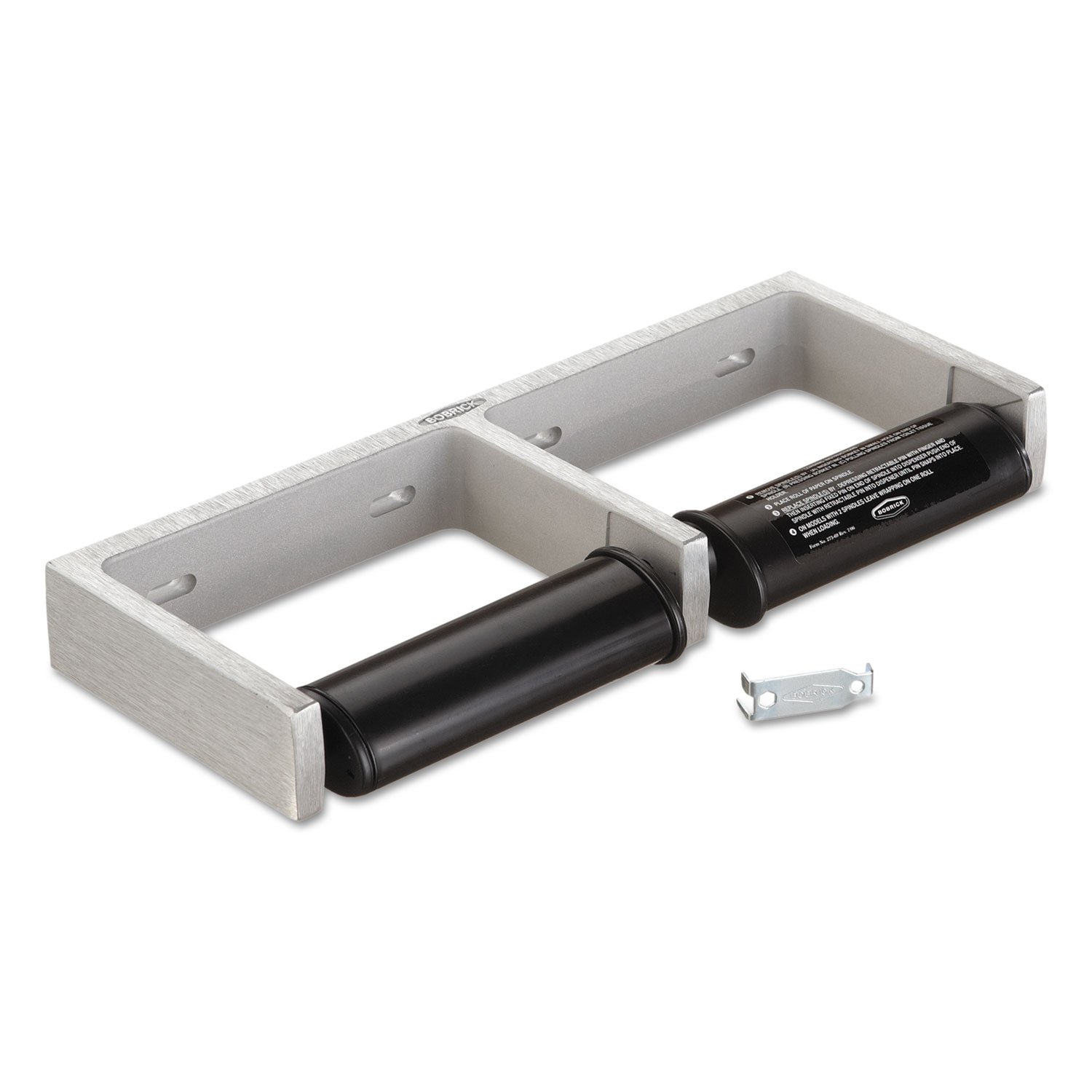 Bobrick B-2740 Two-Roll Toilet Paper Dispenser - Commercial Grade Stainless Steel Bathroom Tissue Holder for High-Traffic Restrooms, Offices & Public Facilities