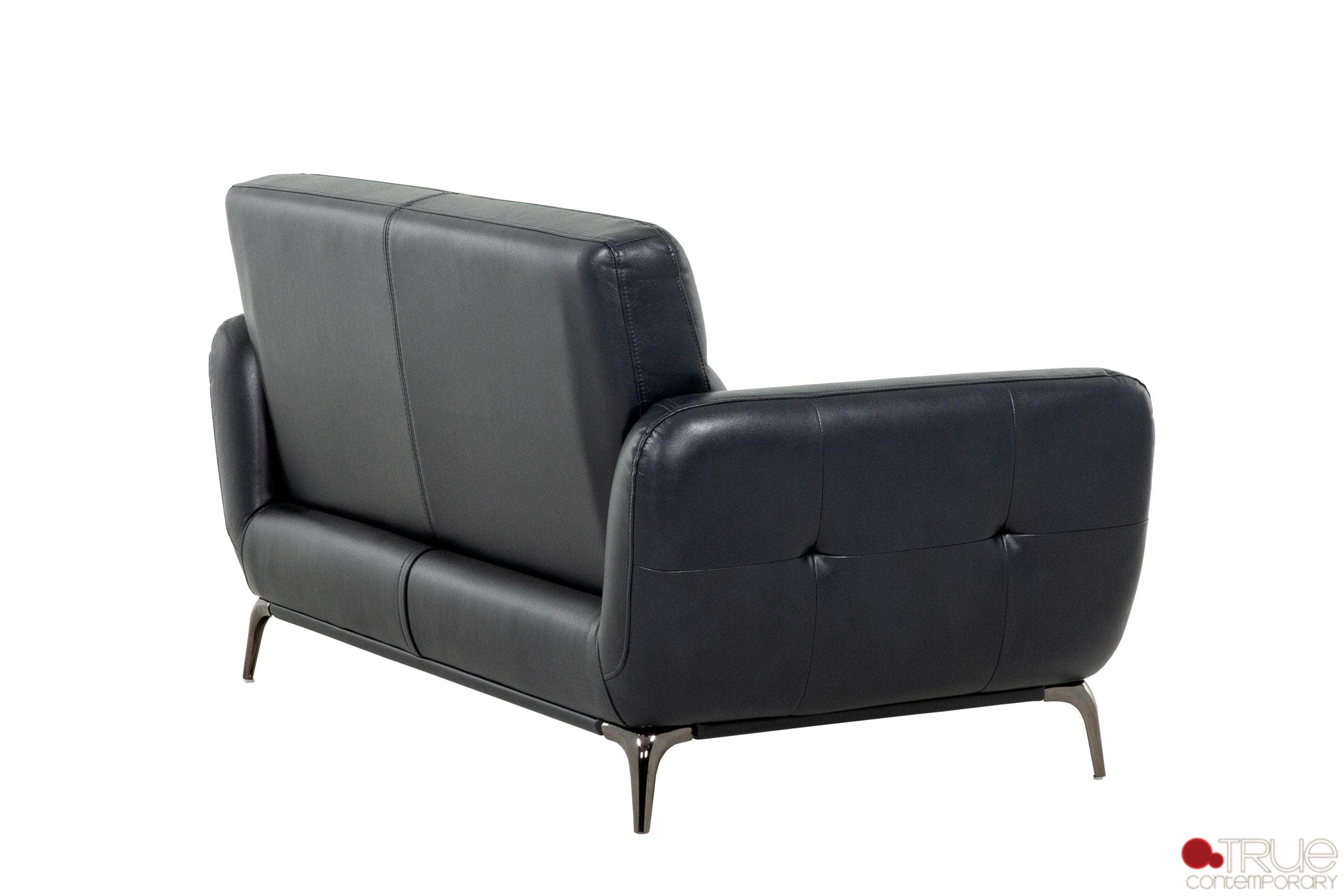 William Tufted Faux Leather Loveseat Sofa - 2 Color Options | Modern Small Space Living Room Furniture | Perfect for Apartments, Dorms & Cozy Spaces