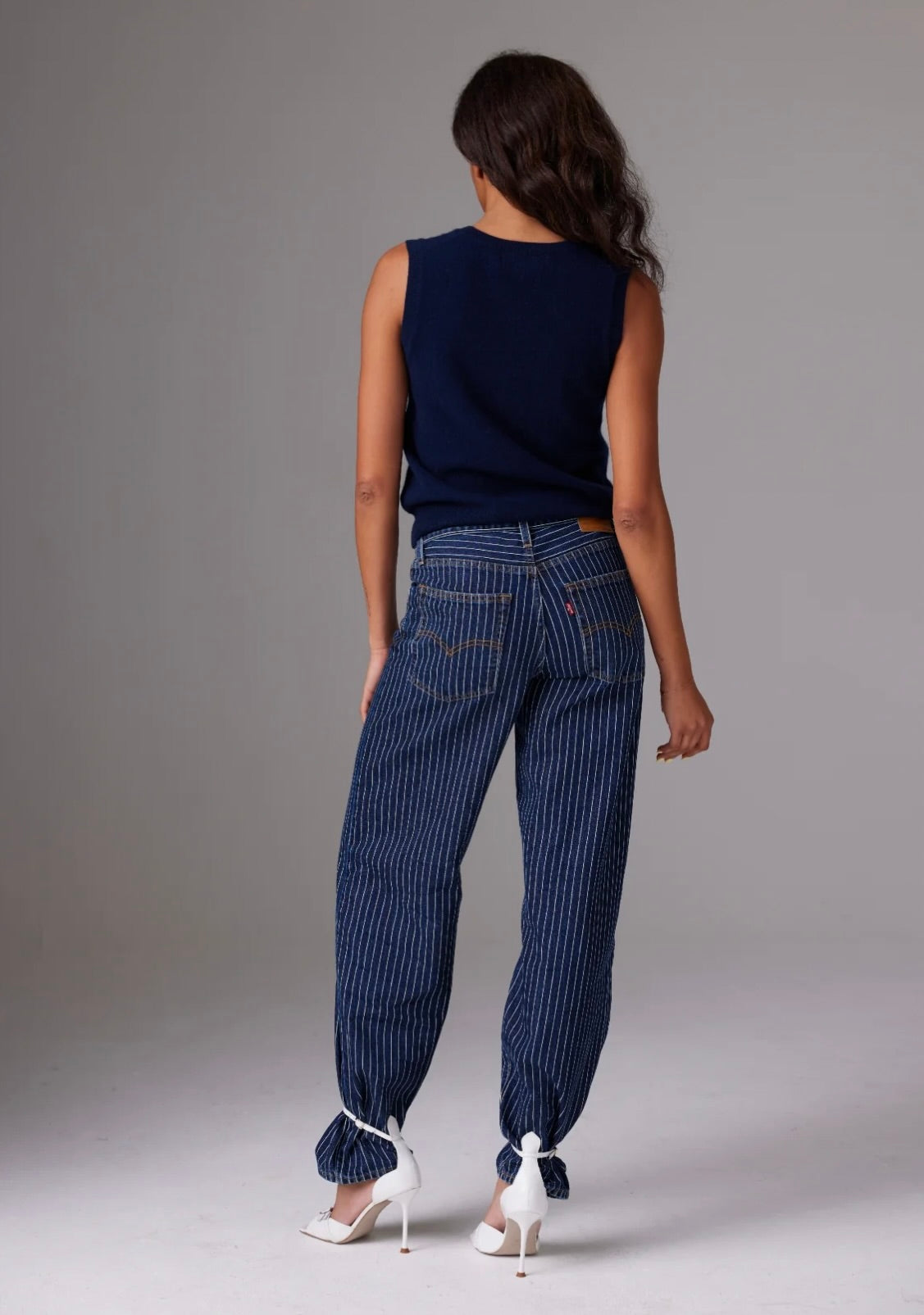 Aly Button Tank Cardigan for Women - Navy Blue Lightweight Knit Open Front Cover Up - Perfect for Layering, Office Wear & Casual Outfits