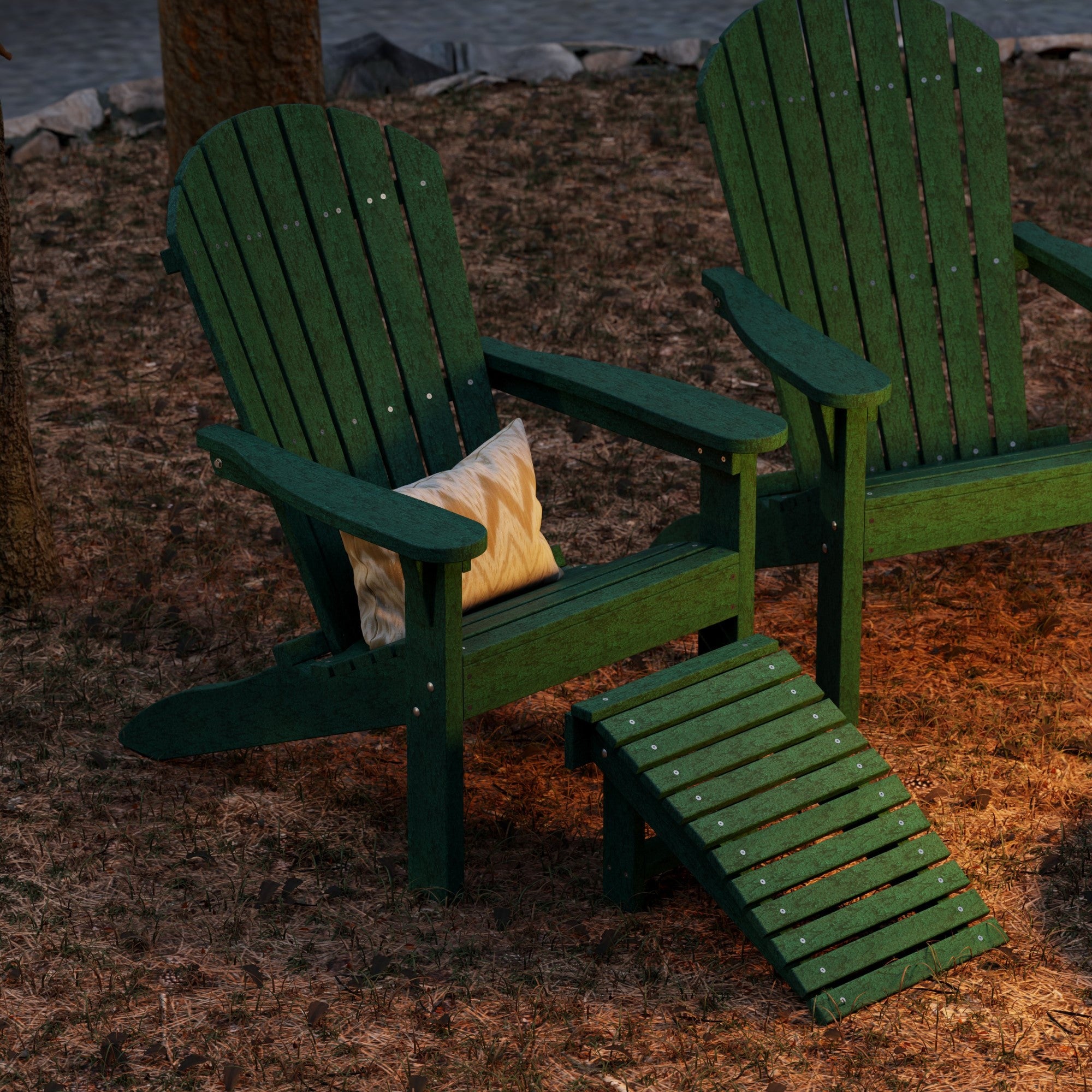 Heritage Sunset Adirondack Chair - Outdoor Patio Furniture for Backyard, Garden & Poolside Relaxation | Durable Weather-Resistant Wooden Lounge Chair