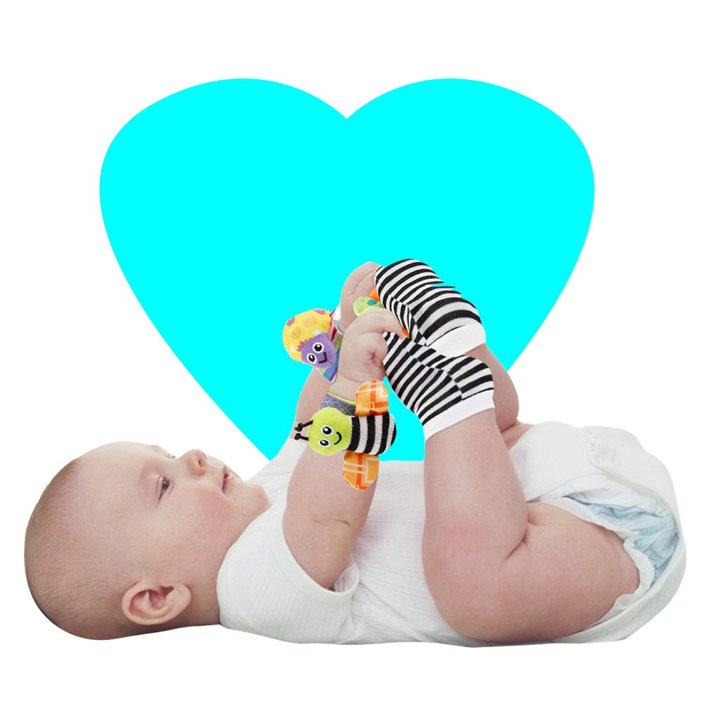 Soft Baby Rattle Socks Toys for 3-12 Months - Sensory Learning Toys for Infants & Toddlers (Girl & Boy) - Perfect for Crawling, Playtime & Early Development
