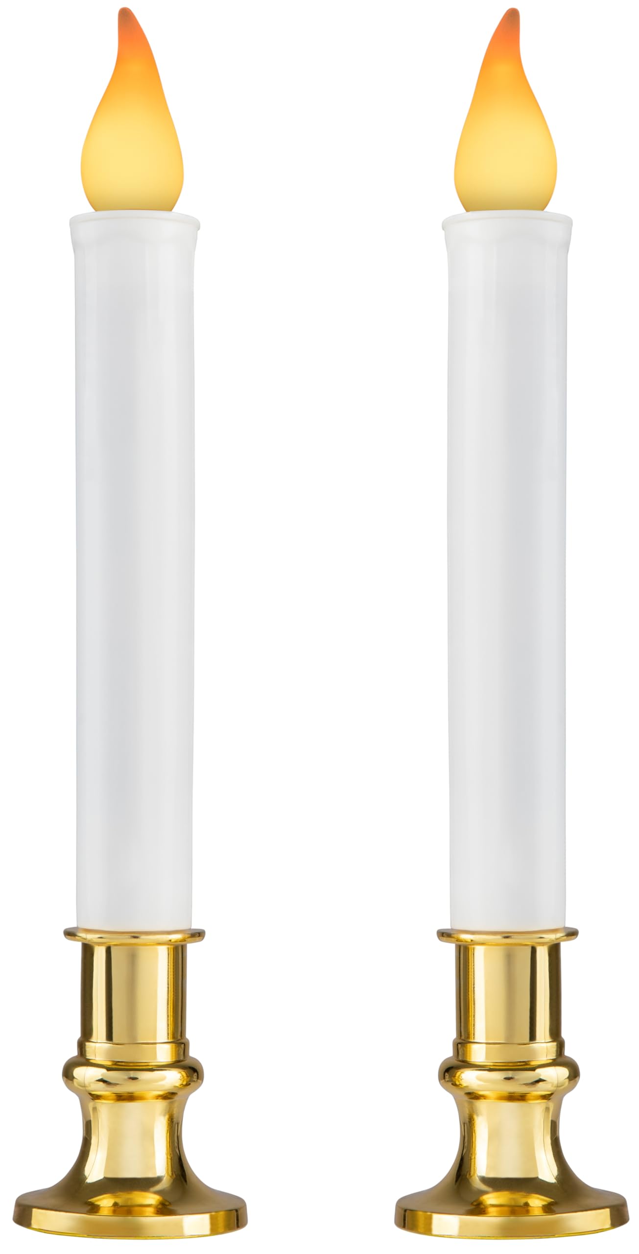 Tupkee Christmas LED Window Candles - Battery Operated Flameless Candles with Timer, Flickering Flames Effect, Set of 2 - Perfect for Holiday Decor, Winter Windowsill, and Cozy Home Ambiance