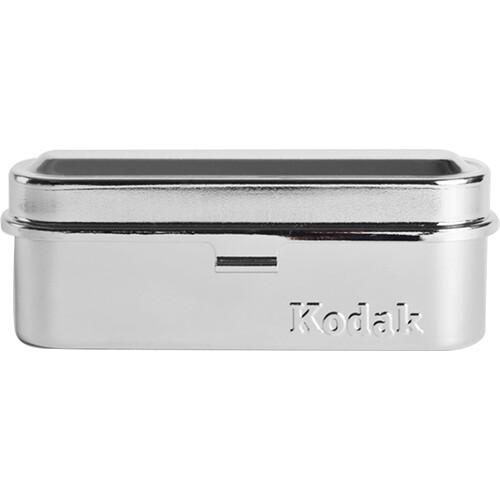 Kodak Steel 135mm Film Case - Silver Lid & Body | Protective Storage for 35mm Film Rolls | Perfect for Photographers, Film Enthusiasts & Travel Use