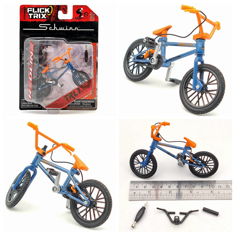 Premium FLICK TRIX Miniature BMX Finger Bike - Diecast Metal DeathTrap Bicycle Toy for Kids & Adults - Perfect for Office Desk, Stress Relief & Collectible Gift
