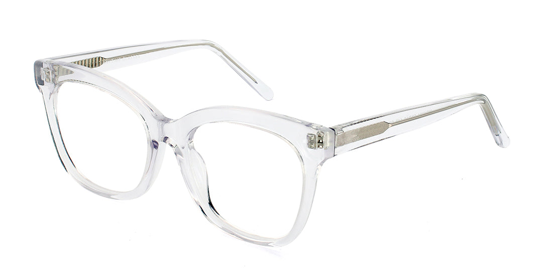 Trendy Translucent Cat Eye Glasses WD1304 - Fashionable Retro Frames for Women, Perfect for Daily Wear & Special Occasions