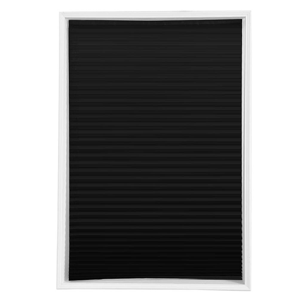 Self-Adhesive Pleated Window Blinds - Black 30