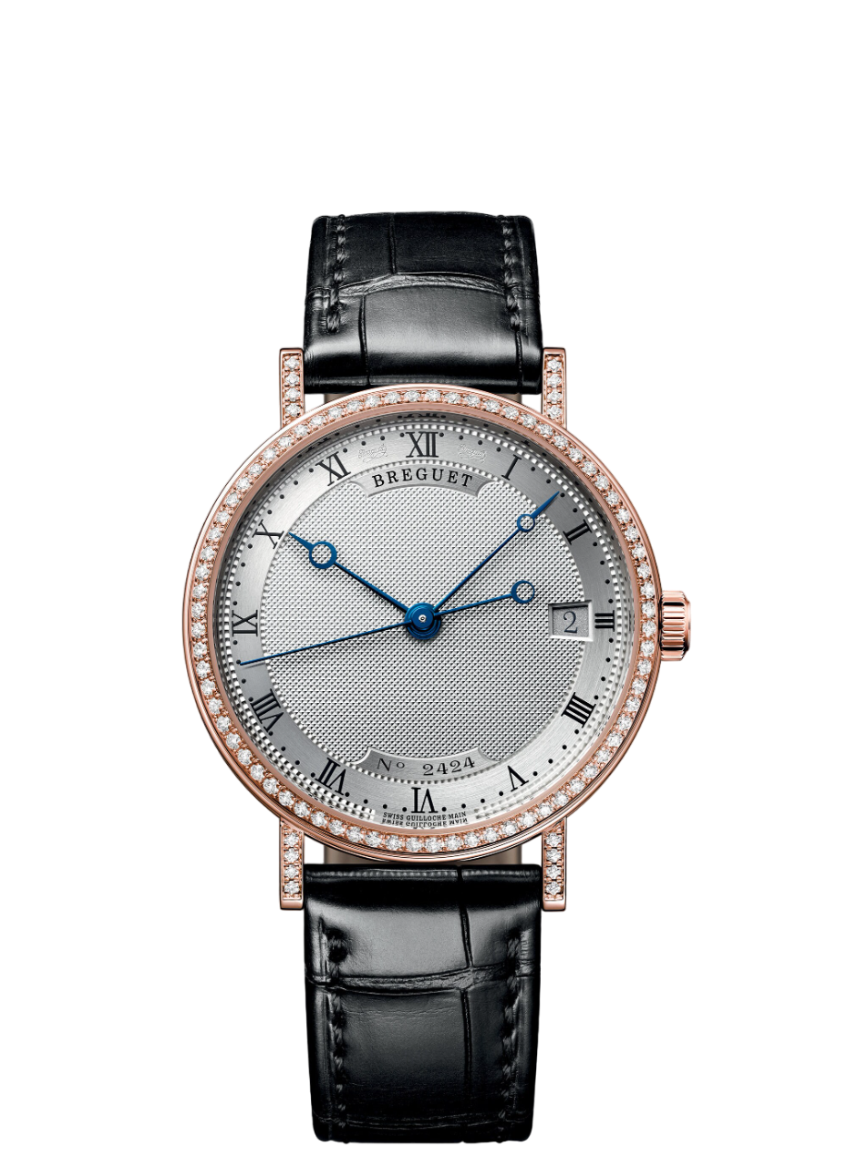 Breguet Classique Moon Phase 18K Rose Gold Diamond Ladies Watch - Luxury Women's Timepiece for Formal Events & Special Occasions