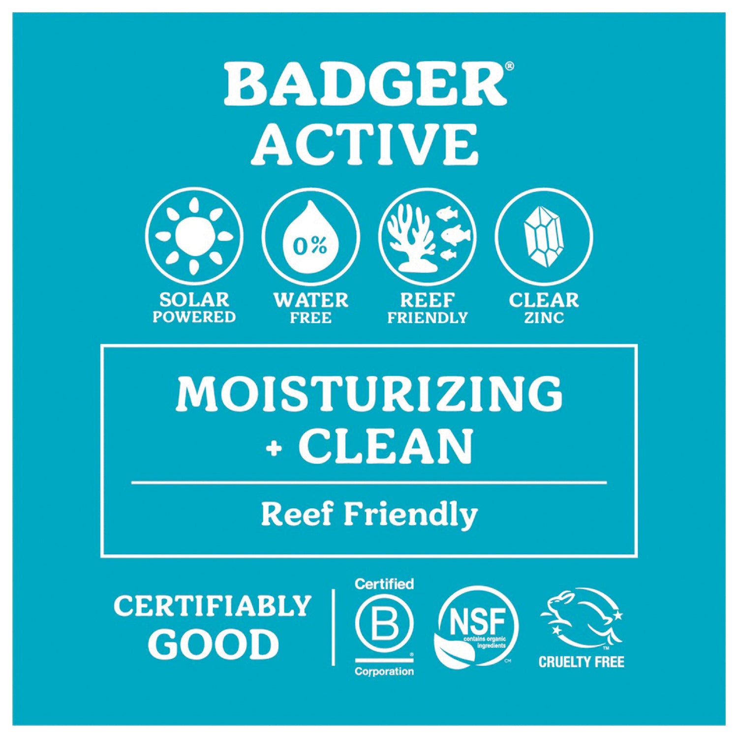 Badger Clear Zinc Sunscreen SPF 30 - Natural Mineral Sunscreen for Face & Body | Broad Spectrum UVA/UVB Protection | Water-Resistant & Reef-Safe | Perfect for Outdoor Activities, Beach & Daily Use