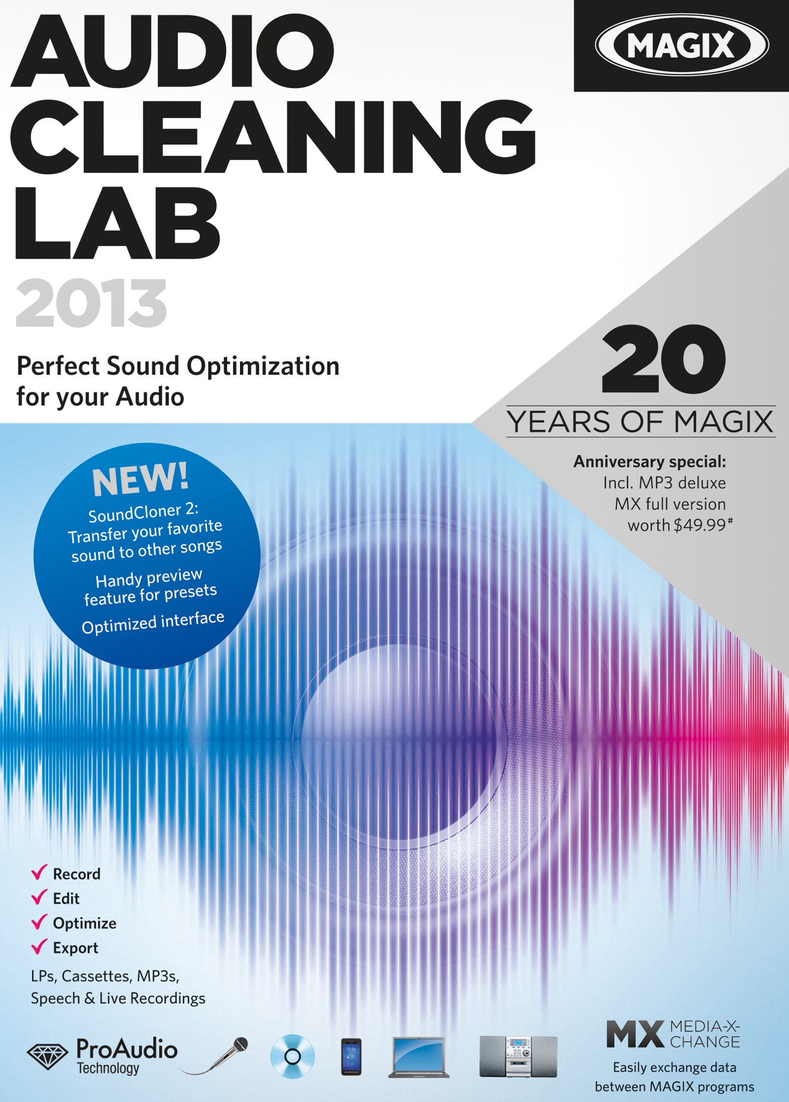 MAGIX Audio Cleaning Lab 2013 - Professional Audio Editing Software [Digital Download] - Perfect for Podcasters, Musicians & Audio Engineers