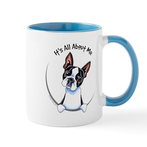 White/Blue Inside - Boston Terrier IAAM Large Mug