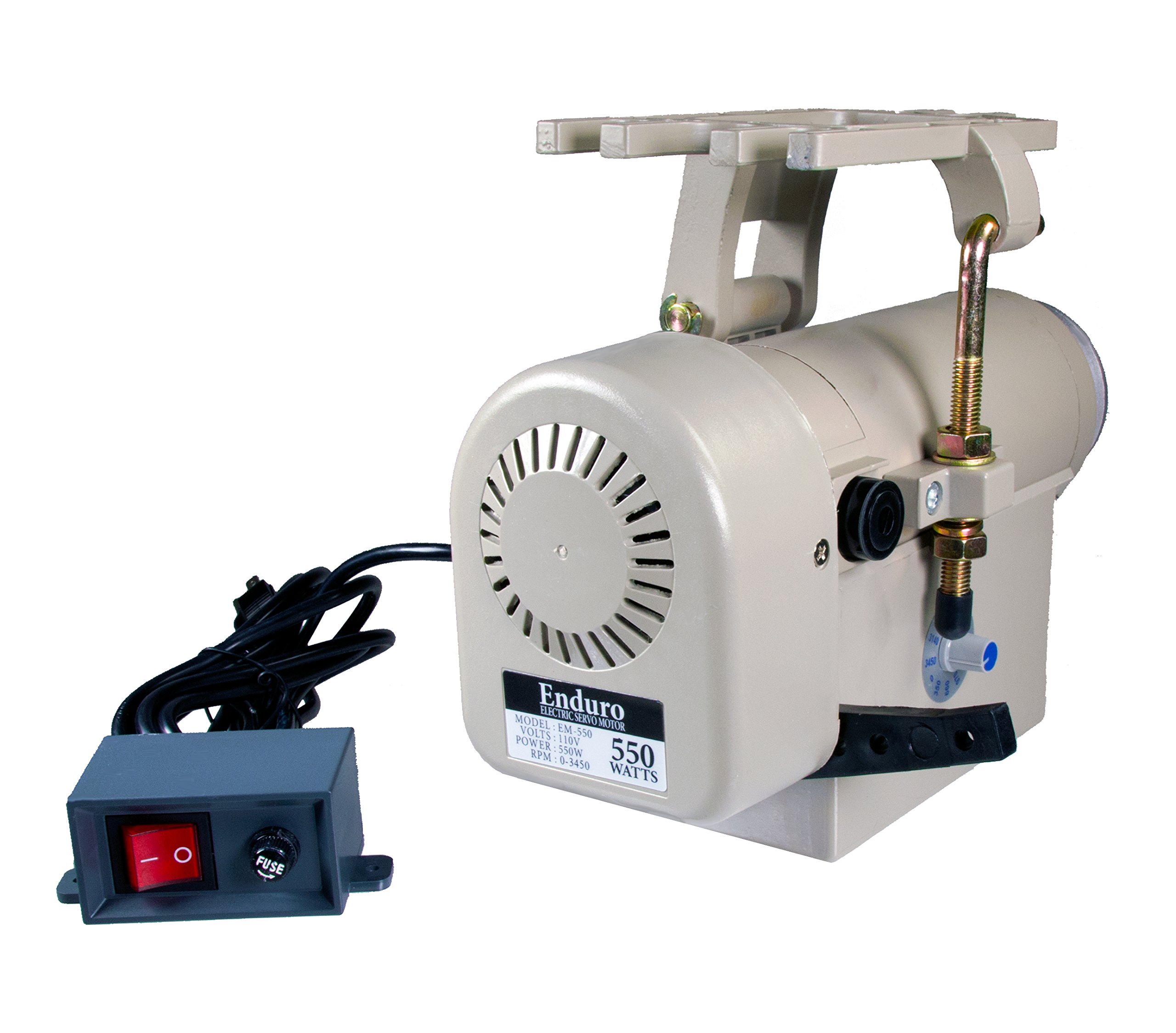 Enduro 550W Electric Servo Motor for Industrial Sewing Machines | High-Power Quiet Motor for Heavy-Duty Fabric, Leather & Upholstery Sewing | Perfect for Tailors, Quilters & Professional Garment Makers
