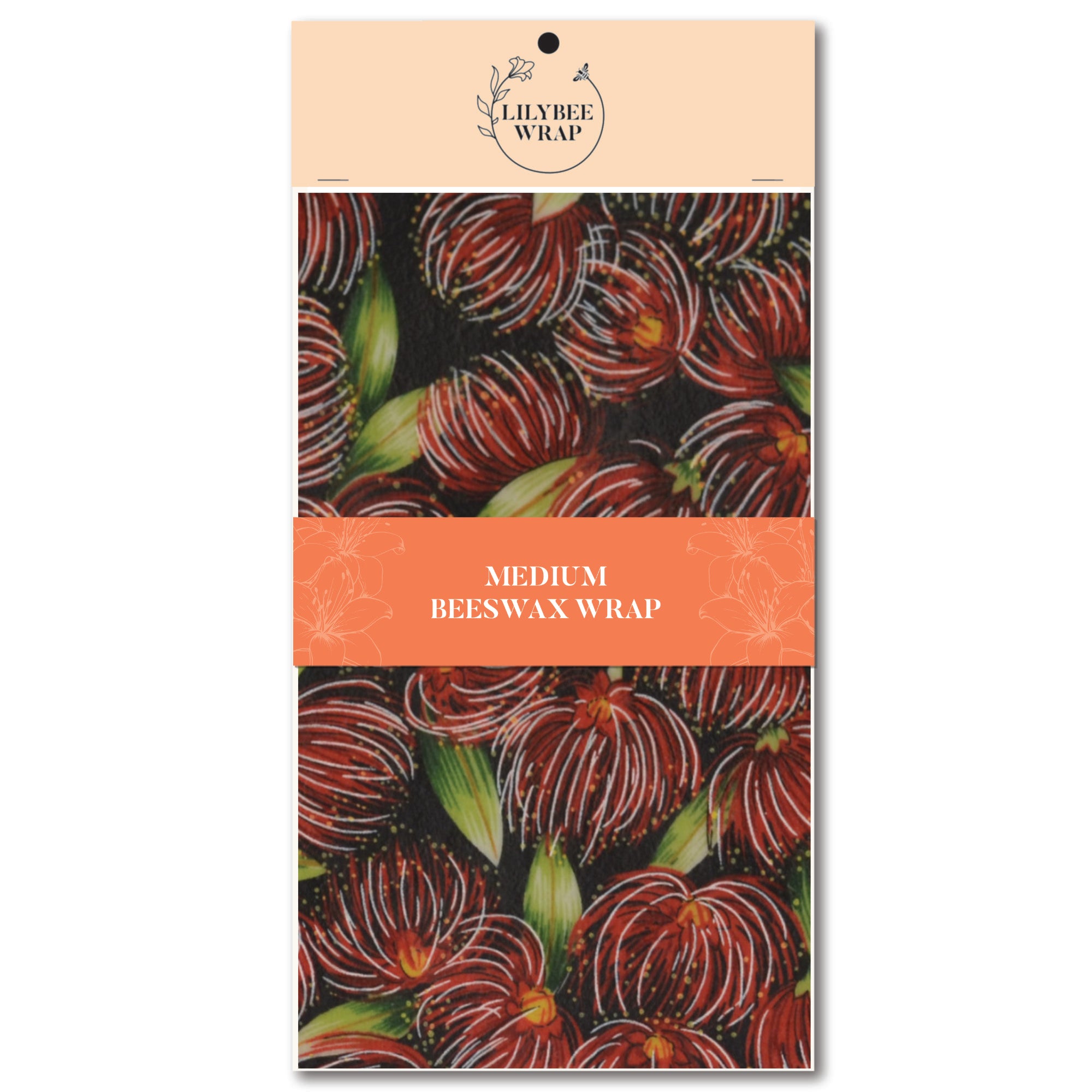 Eco-Friendly Beeswax Food Wraps - Reusable & Sustainable Medium Size for Fresh Food Storage - Perfect for Sandwiches, Fruits, and Cheese Preservation