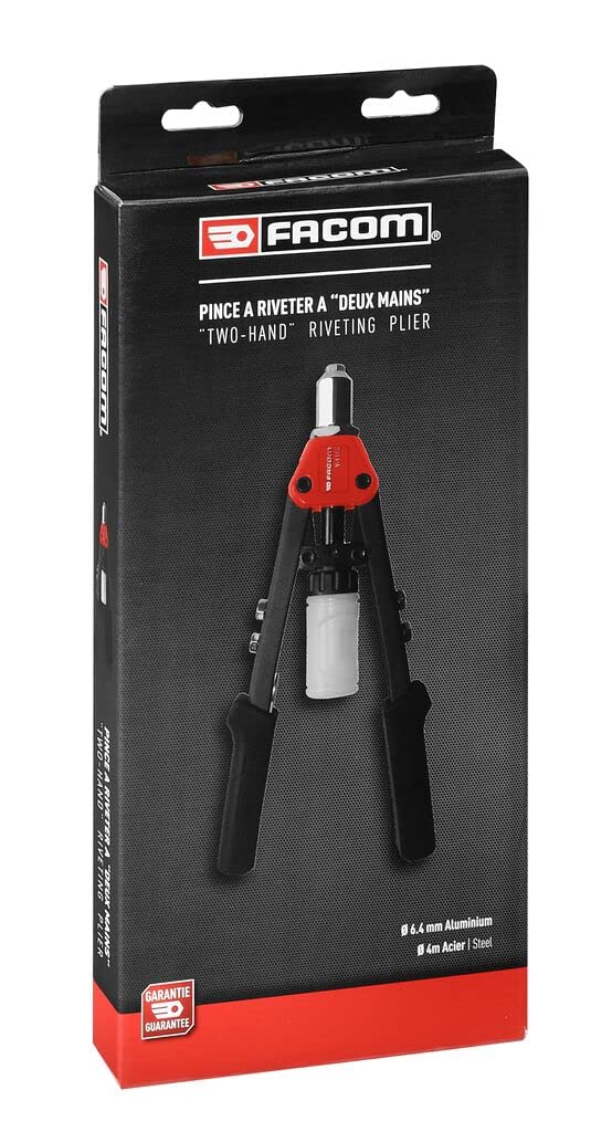 Facom Y.116CPB Professional 2-Hand Riveter Pliers - Heavy Duty Black Riveting Tool for Metal, Leather & Automotive Repairs | DIY & Industrial Use