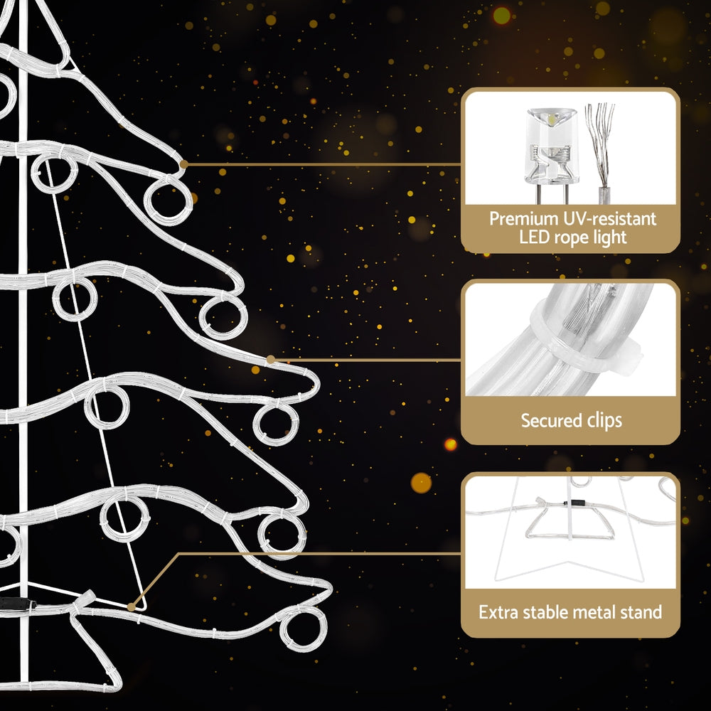 1.18M Christmas LED Rope Lights - 288 LED Outdoor String Lights for Holiday Decorations | Waterproof & Energy Efficient | Perfect for Christmas Trees, House Exterior, Garden, and Party Decor