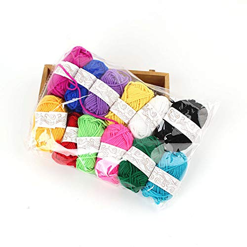 12 Roll Soft Baby Milk Cotton Yarn - Colorful Combed Crochet Kit for DIY Sweaters, Scarves & Blankets - Premium Velvet Fiber Hand Knitting Wool (Assorted Colors) - Perfect for Beginners & Craft Projects