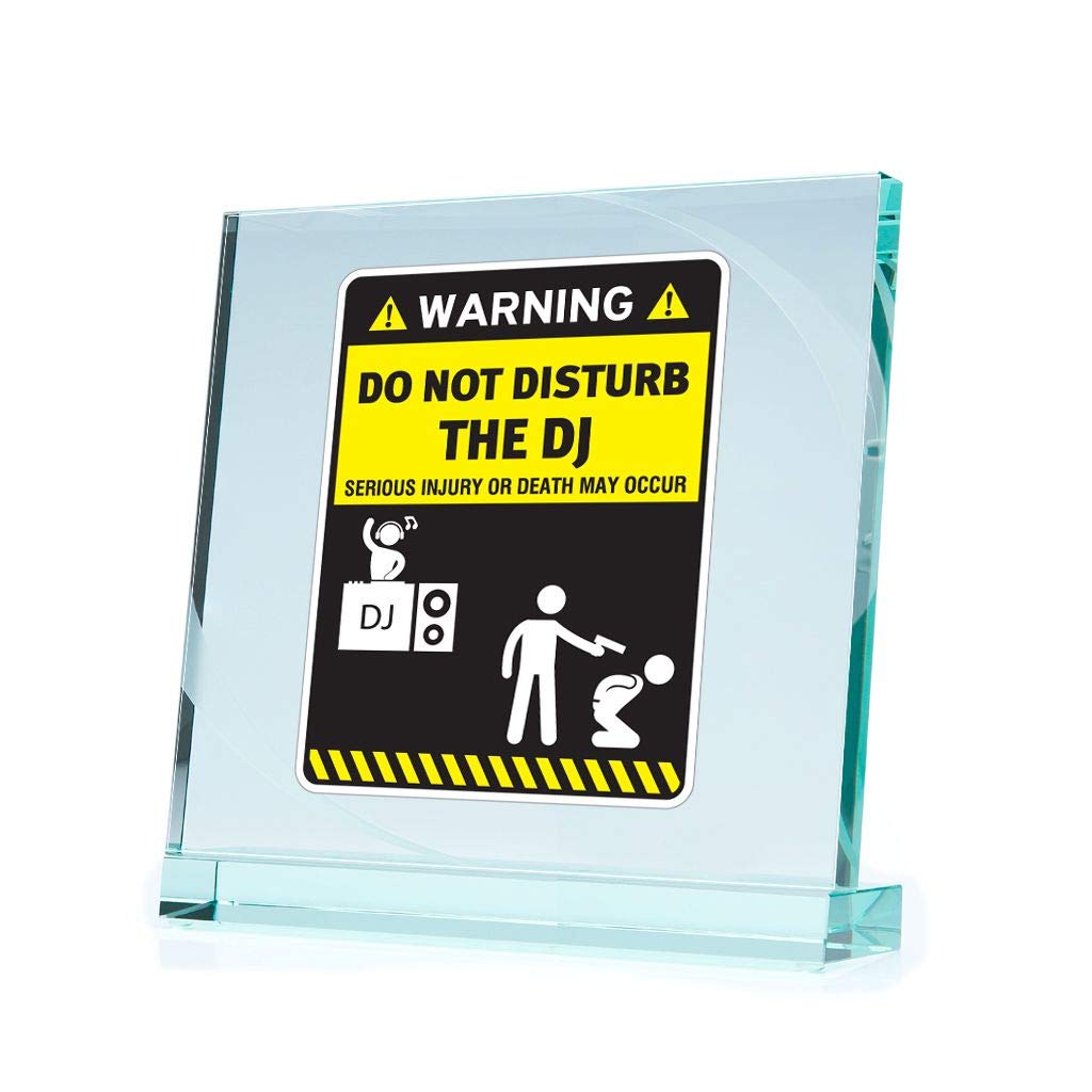 Funny Do Not Disturb The DJ Decal Stickers - Waterproof Vinyl Laptop & Tablet Decals (6 x 4.47 Inches) - Perfect for DJ Equipment, Music Studios & Party Setups
