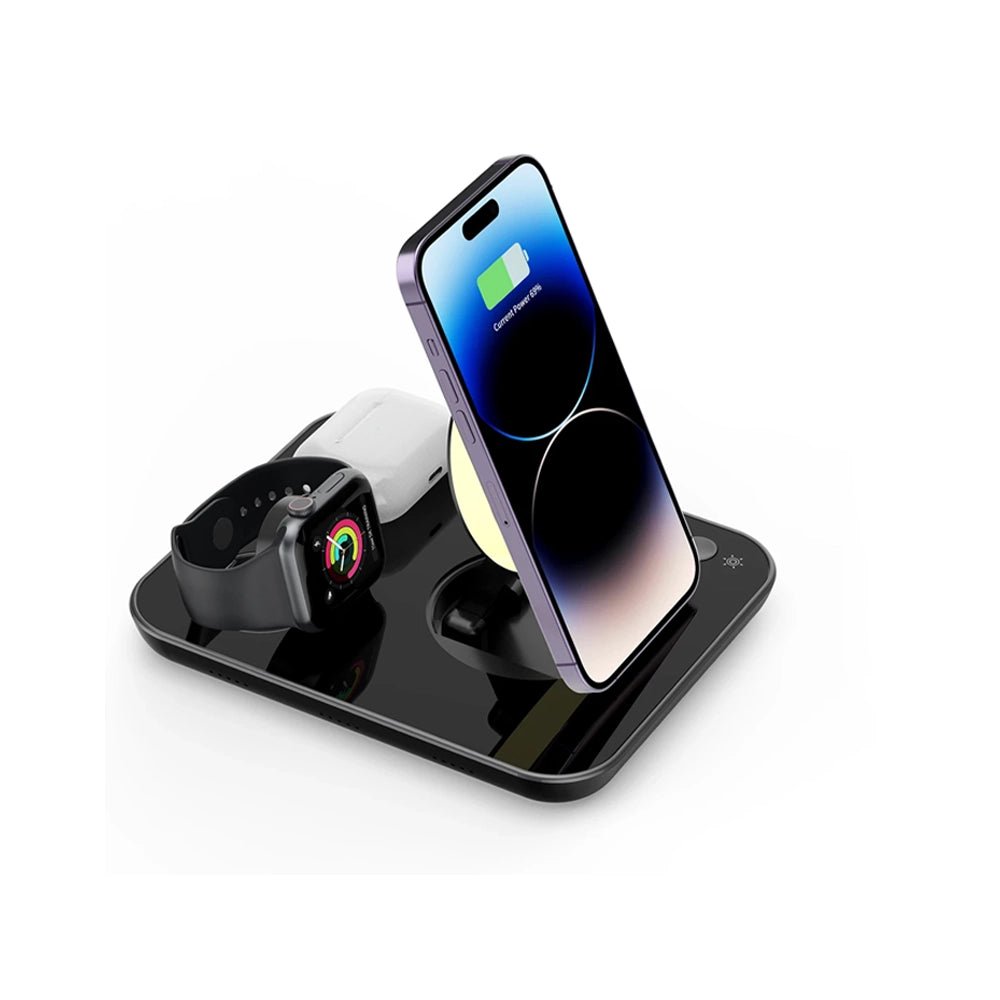 LuminHub ArcStation MagSafe 4-in-1 Wireless Charger for iPhone 15/14/13, Apple Watch, AirPods - Fast Charging Stand for Home, Office & Nightstand