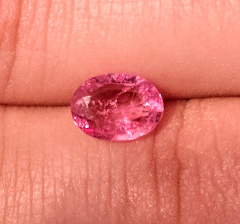 0.78ct Natural Medium Pink Sapphire Loose Stone - 8x6mm Oval SI Clarity, September Birthstone for Jewelry Making, Engagement Rings & Custom Designs