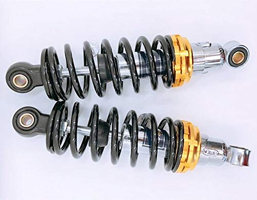 LQIAN 230mm Universal Motorcycle Air Shock Absorbers - Fit for Suzuki, Yamaha, Kawasaki ATV, Go Kart, Quad & Dirt Bikes - Heavy Duty Black Rear Suspension for Off-Road, Sport & Adventure Riding