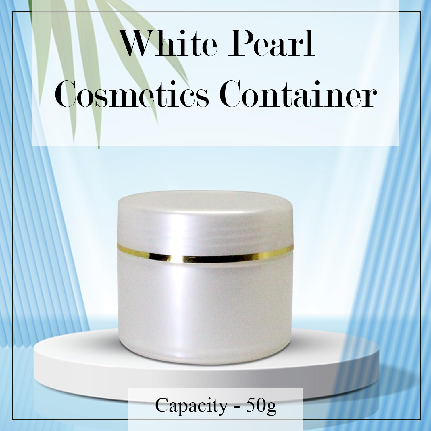 NSB Herbals Round Empty Cosmetic Cream Jars with Double Wall - 50g (Pack of 3) | Ideal for DIY Creams, Balms, Face Scrubs & Body Butter | Perfect for Home Beauty Products & Small Business Packaging
