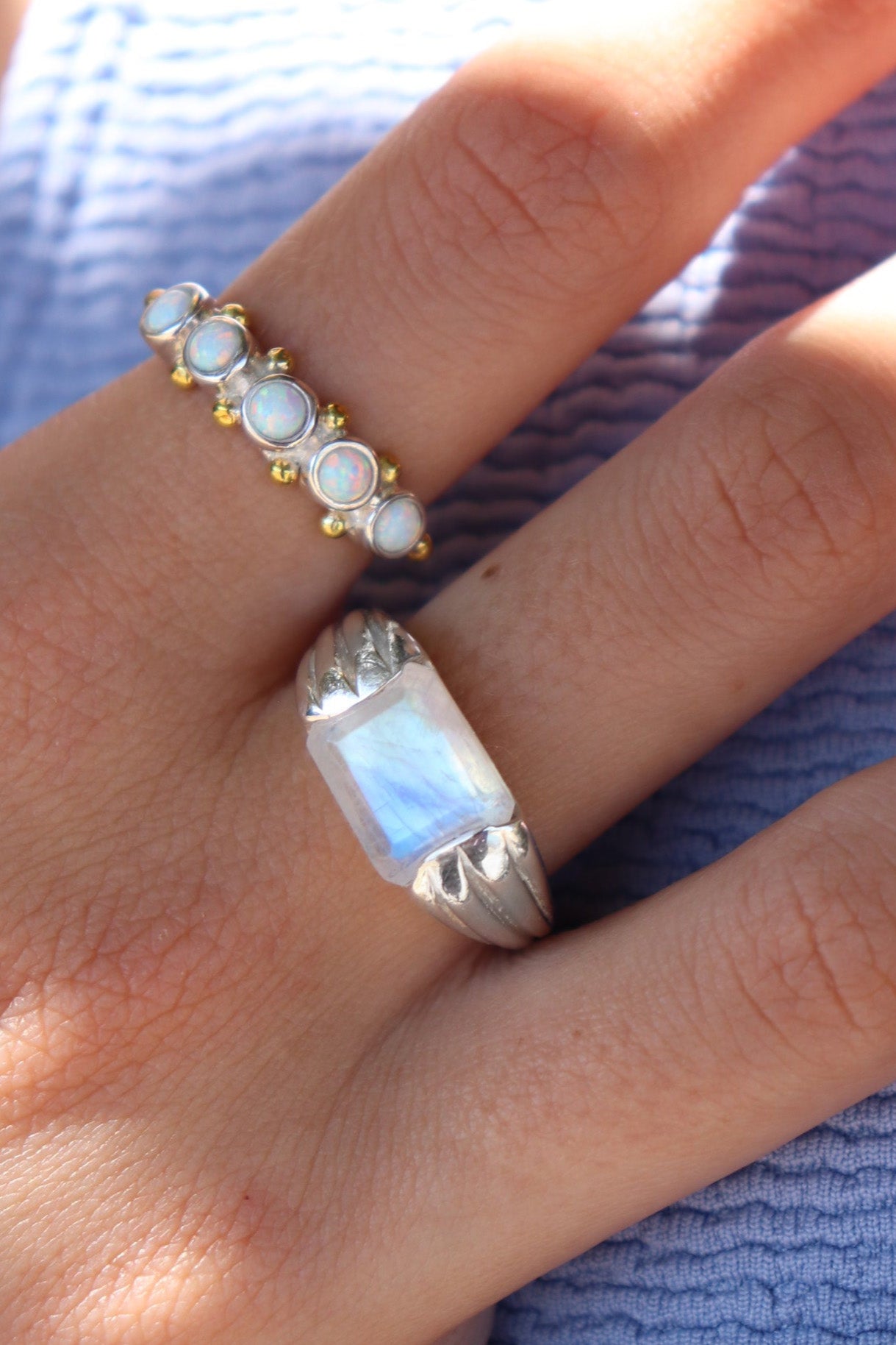 Alchemy Moonstone Silver Ring for Women - Elegant Healing Crystal Jewelry for Meditation, Yoga & Spiritual Gifts