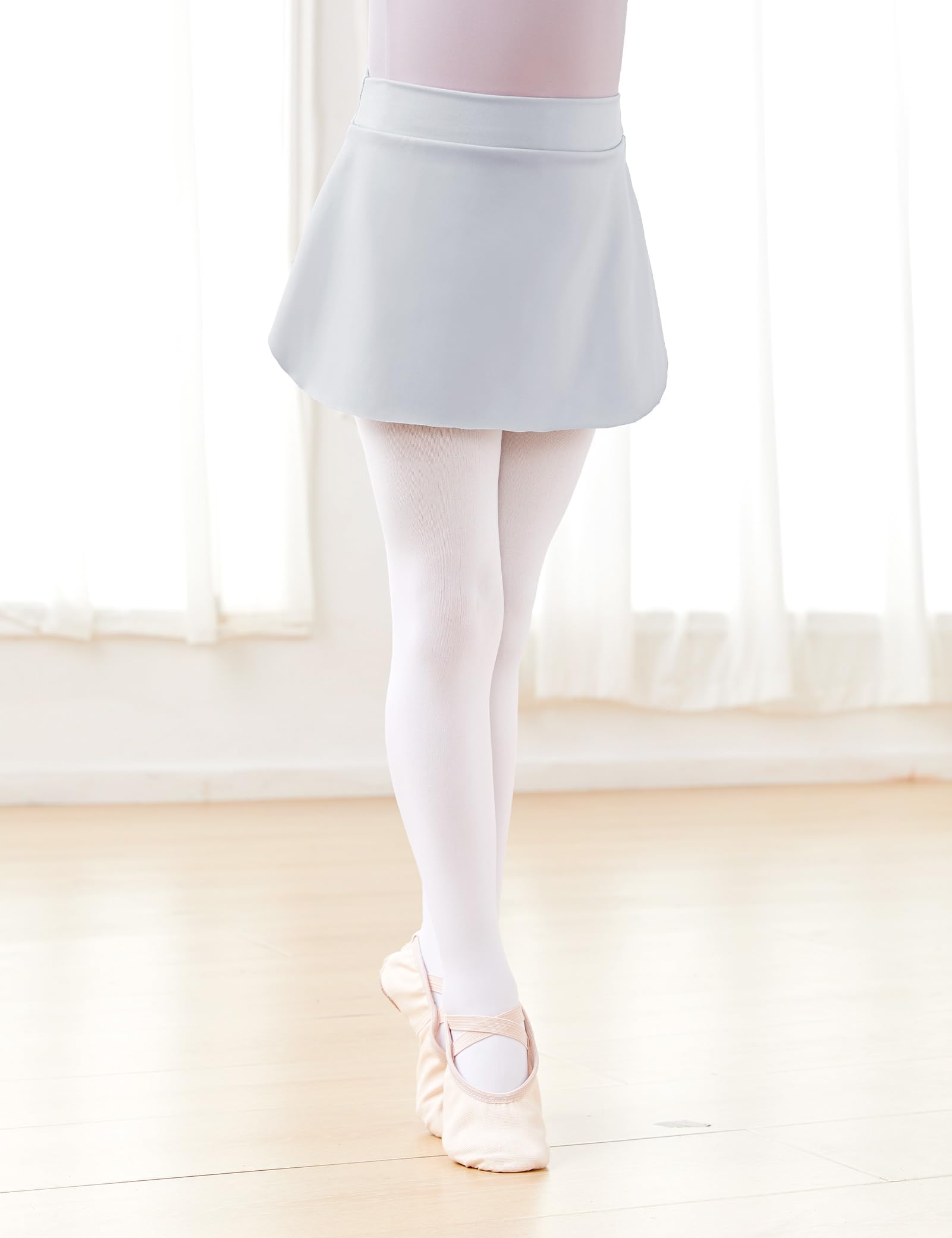 Ballet Skirts for Girls - Kids Dance Tutu Skirt with Attached Shorts, Wrap Ballet Practice Skirt for Class, Recital, Performance & Photo Shoot