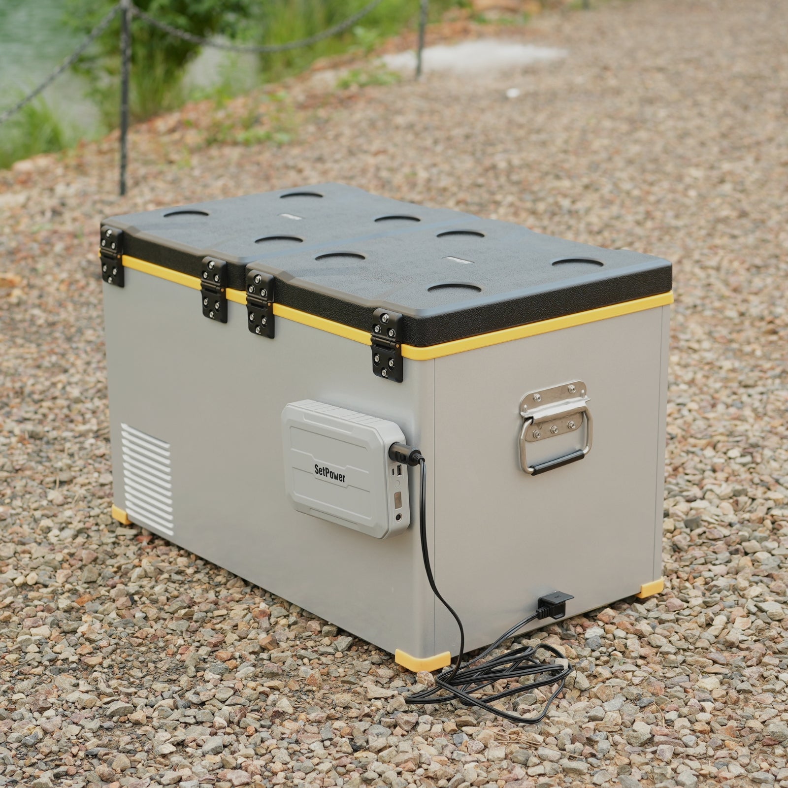 SetPower RV65D 12V Portable Electric Refrigerator - 68.6 Quart (65L) Car Fridge for Truck, RV, Camping & Outdoor Adventures - Keep Food Fresh on Road Trips