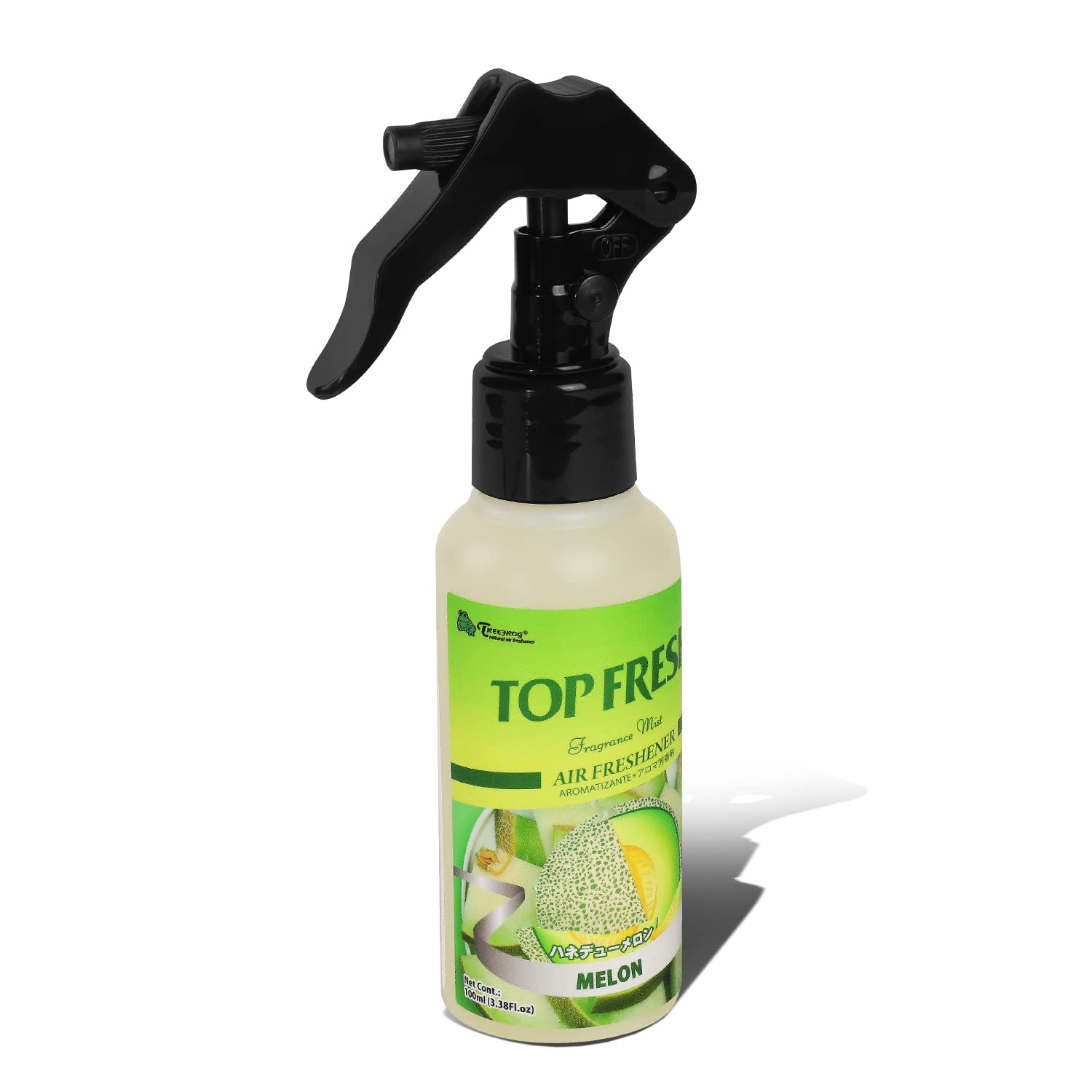 Auto Dynasty TreeFrog Natural Air Freshener Spray - Melon Scent, 3.38 Fl Oz for Car, Office & Home - Eliminate Odors & Refresh Indoor Spaces