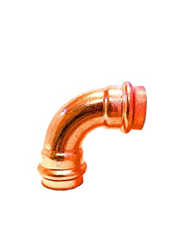 4 inch Press Copper 90 Degree Elbow - Press x Press Fitting for Plumbing Systems - Durable Copper Pipe Connector for Water Supply Lines - Perfect for Residential & Commercial Plumbing Projects