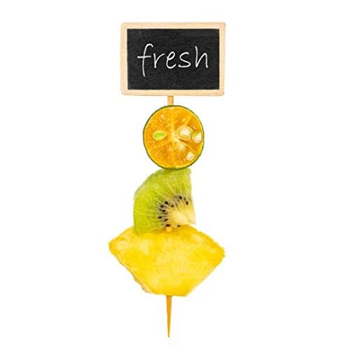 Restaurantware 6 x 2 Inch Disposable Bamboo Chalkboard Food Labels - 1000 Pack of Durable Pointed Food Signs for Parties, Birthdays & Events | Perfect for Buffets, Catering & Dessert Displays