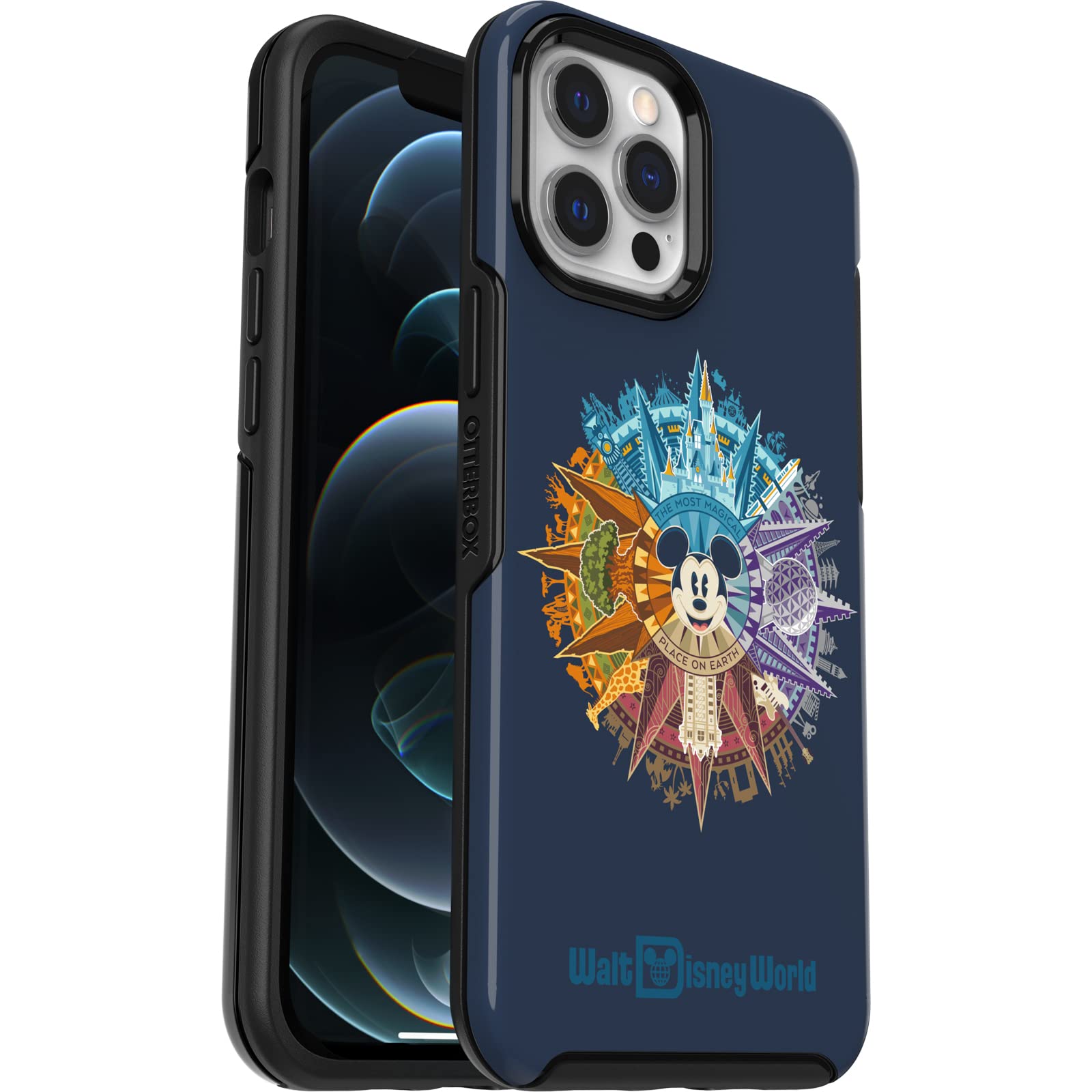 OtterBox Symmetry Series Case for iPhone Xs Max & iPhone 11 Pro Max - Ultra-Sleek Protective Cover with Wireless Charging, Raised Edges for Camera & Screen Protection - Compass Design in Multicolor | Perfect for Daily Use, Travel & Outdoor Activities