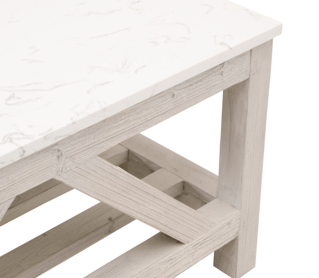 Solana Beach Collection Square Coffee Table - Modern Living Room Furniture for Home Decor & Relaxation
