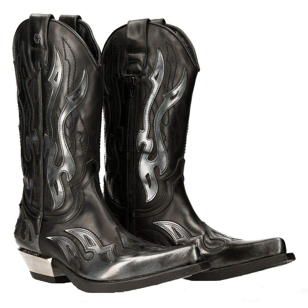 New Rock Men's Boots - Stylish & Durable Leather Boots for Men | Perfect for Motorcycle Riding, Outdoor Hiking & Casual Wear