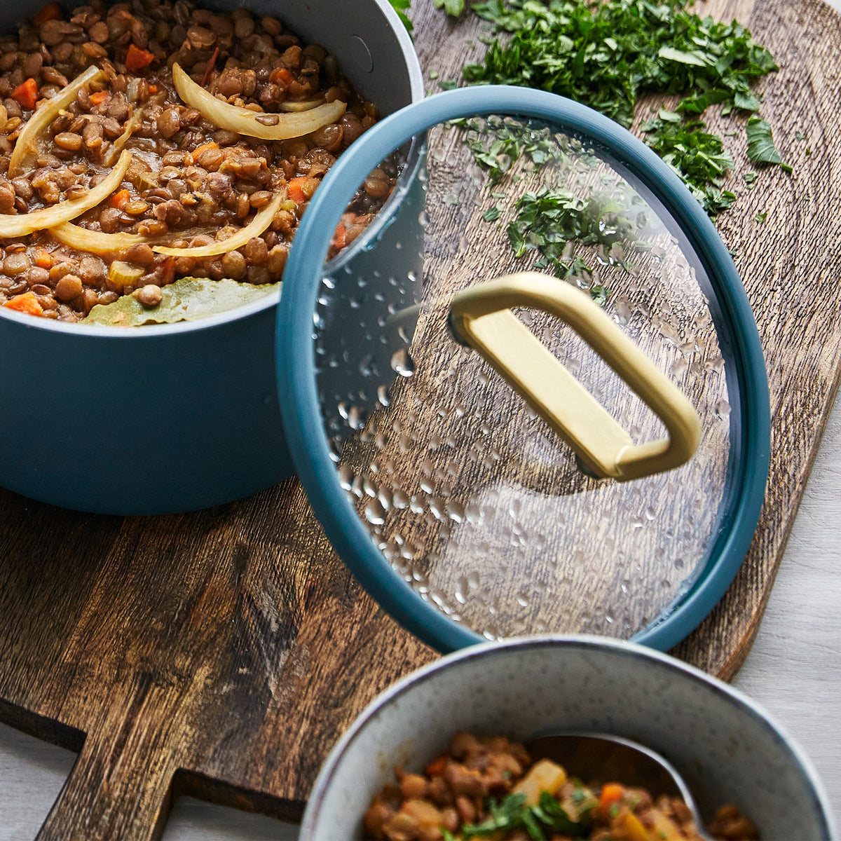 Stanley Tucci™ 6-Piece Ceramic Nonstick Cookware Set with Free Tucci Cookbook | Venetian Teal | Perfect for Italian Cooking, Family Dinners & Gift Giving