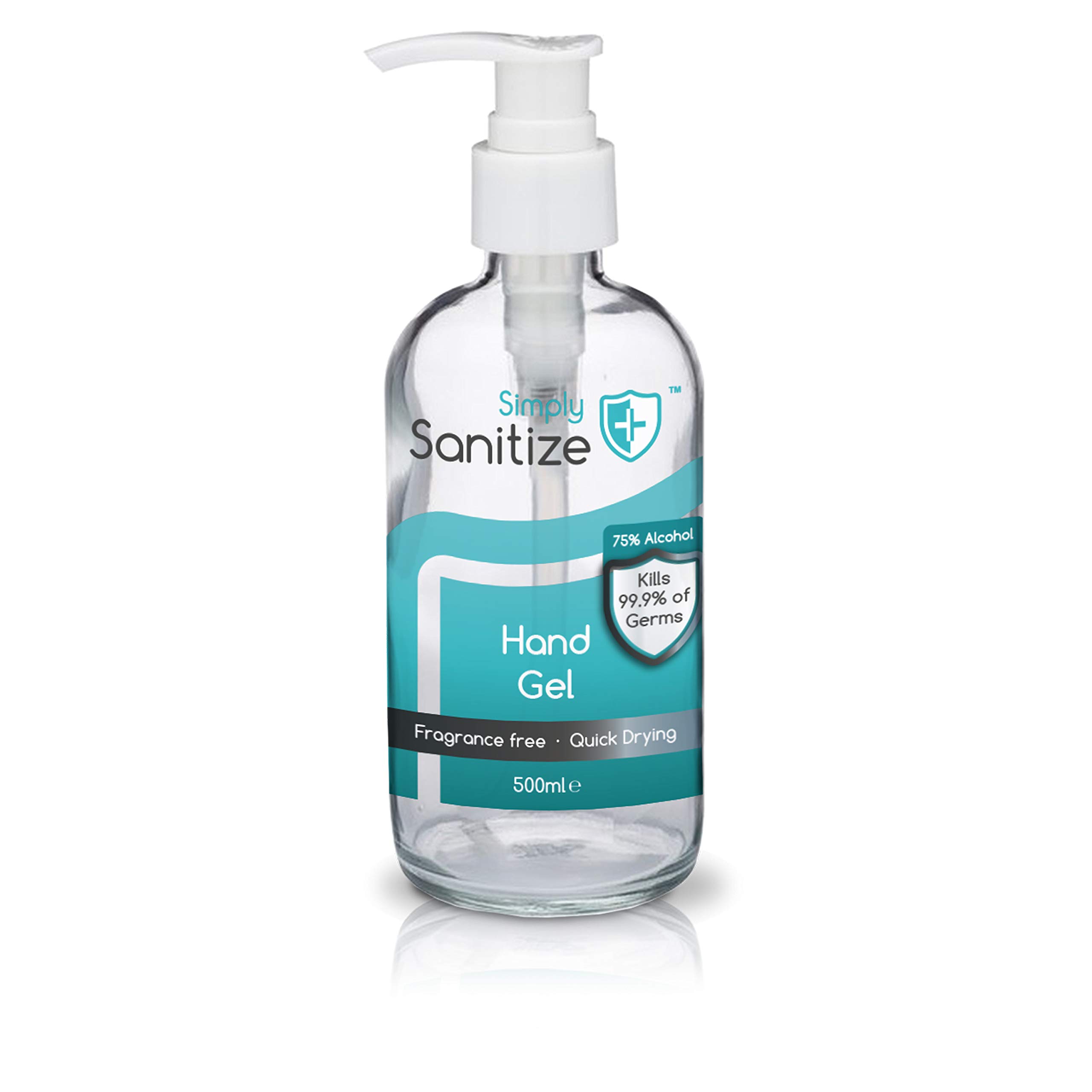 Simply Sanitize Hand Gel - 99.9% Germ Killing Alcohol-Based Hand Sanitizer for On-The-Go Hygiene | Perfect for Travel, Office, School & Daily Use