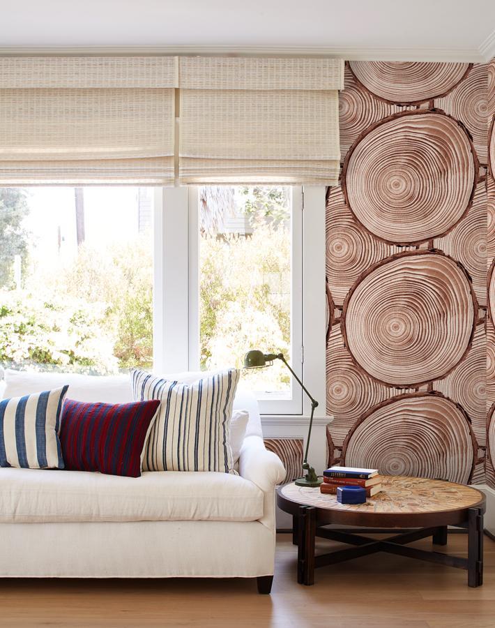 Nathan Turner Faux Bois Wallpaper - Mahogany Wood Grain Peel & Stick Wallpaper for Living Room, Bedroom, and Office Decor