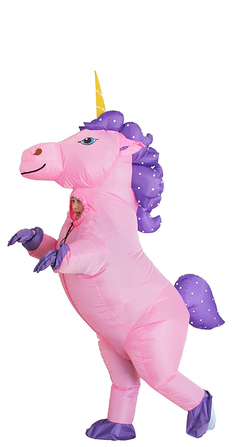 JYZCOS Unicorn Inflatable Costume for Kids - Medium Size Halloween Dress Up Party Outfit | Perfect for Halloween Parties, Cosplay Events & Birthday Celebrations