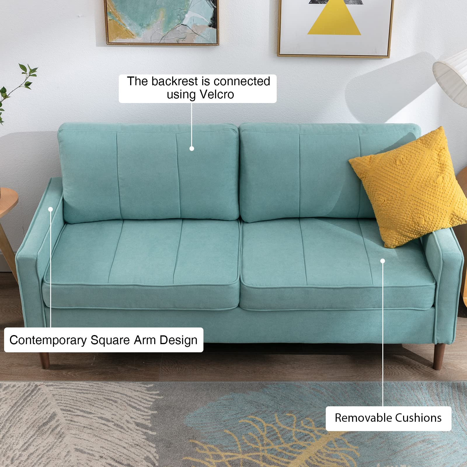 Mid Century Modern Loveseat Sofa 68