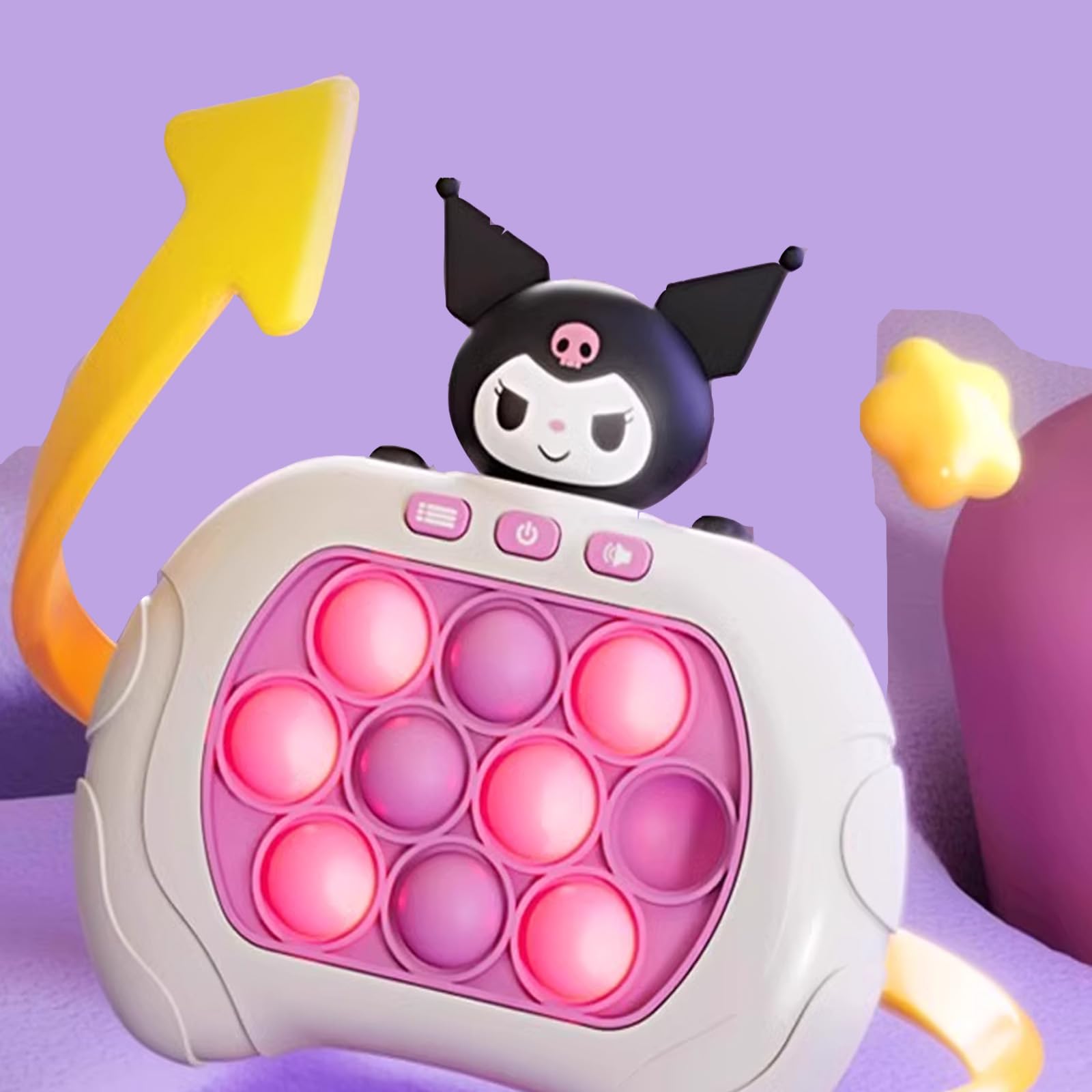 Quick Push Bubble Game Console - Sensory Fidget Pop It Toy for Kids & Adults - Stress Relief, Autism & ADHD Therapy - Perfect for Home, Office & Travel Use